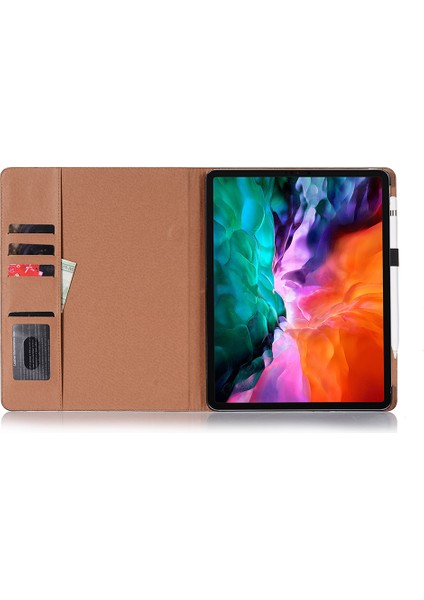 iPad Pro 13 (2024) Koruyucu Kitap Folyo Deri Kart Yuvası Tablet Kılıfı (Yurt Dışından)