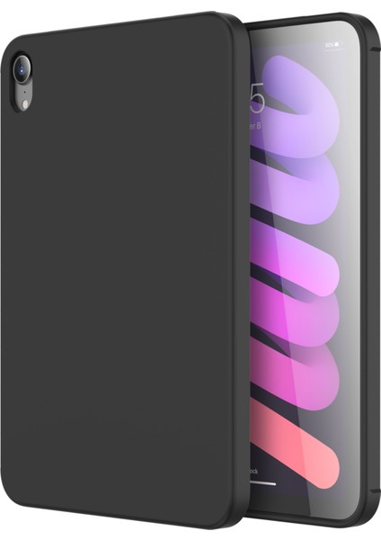 Düşmeye Dayanıklı Sıvı Silikon Pc Mikrofiber Astar Koruyucu iPad Mini (2021) SIYAH Tablet Kılıfı (Yurt Dışından)
