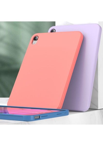 Düşmeye Dayanıklı Sıvı Silikon Pc Mikrofiber Astar Koruyucu iPad Mini (2021) SIYAH Tablet Kılıfı (Yurt Dışından)