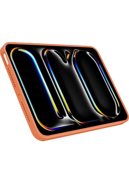iPad Pro 11 (2024) Düşmeyi Önleyici Koruyucu Sıvı Silikon Turuncu Tablet Kılıfı (Yurt Dışından) modelleri