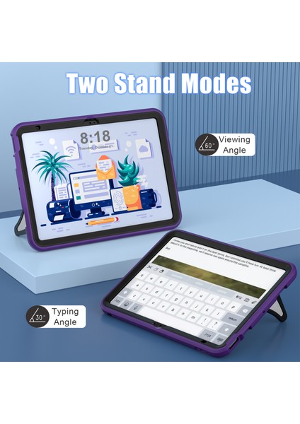 iPad 10.9 (2022) Leopar Sağlam Düşmeye stand Tablet Kılıfı (Yurt Dışından)