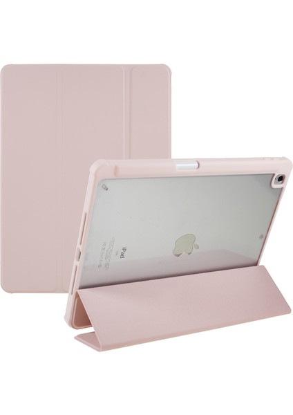 iPad 10.2 (2019 2020 2021) Pu Deri Tpu Akrilik Üç Katlı Stand Koruyucu Tablet Kılıfı (Yurt Dışından)