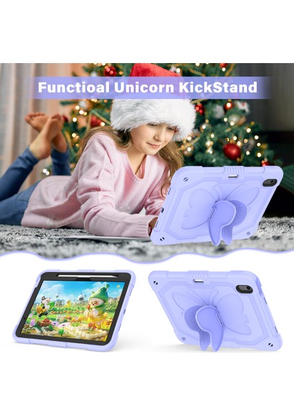 iPad Air 11 (2024) Omuz Askılı Silikon Pc Kanatları stand Tablet Kılıfı (Yurt Dışından) fiyatları