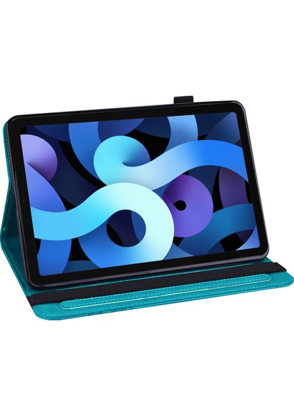 Baskı Ler Kart Yuvası Deri iPad 10.2 (2019 2020 2021) Tablet Kılıfı (Yurt Dışından)