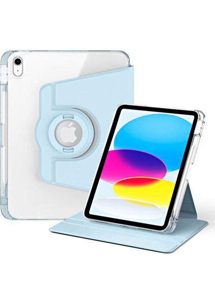 iPad 10.9 (2022) Koruyucu Pu Deri Akrilik Döner Tekme Standı Tablet Kılıfı (Yurt Dışından)