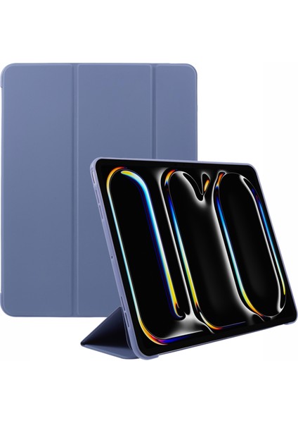 iPad Pro 13 (2024) Üç Katlı Standlı Deri Petek Tamı Tablet Kılıfı (Yurt Dışından)
