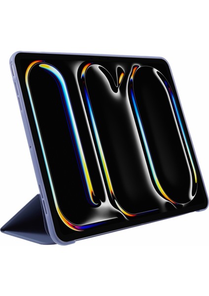 iPad Pro 13 (2024) Üç Katlı Standlı Deri Petek Tamı Tablet Kılıfı (Yurt Dışından)