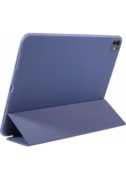 iPad Pro 13 (2024) Üç Katlı Standlı Deri Petek Tamı Tablet Kılıfı (Yurt Dışından)