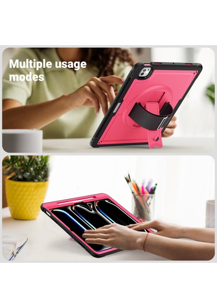 iPad Pro 13 (2024) Omuz Askılı Pc Tpu Standı Tablet Kılıfı (Yurt Dışından)