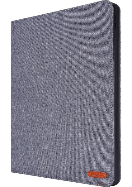 Kumaş Doku Kart Yuvası iPad Pro 12.9 (2022 2021 2020 2018) Deri Standı Tablet Kılıfı (Yurt Dışından)