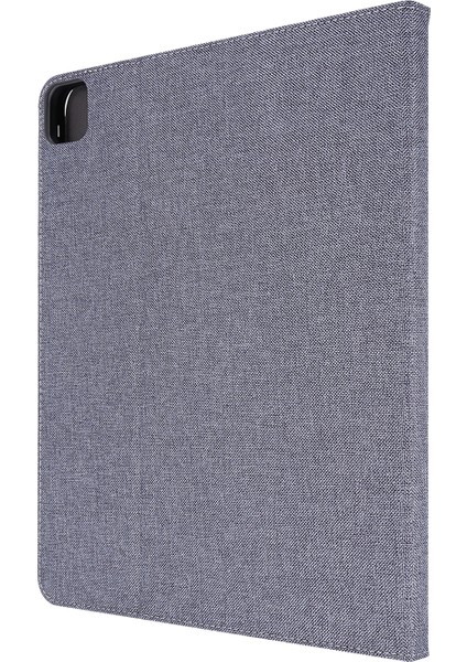 Kumaş Doku Kart Yuvası iPad Pro 12.9 (2022 2021 2020 2018) Deri Standı Tablet Kılıfı (Yurt Dışından)