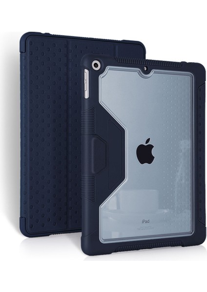 iPad 10.2 (2019 2020 2021) Üç Katlı Stand Kalem Yuvası Tpu Pc Tablet Kılıfı (Yurt Dışından)