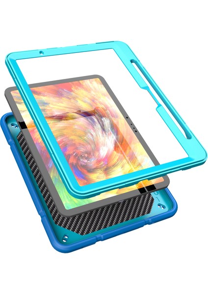 iPad Air 11 (2024) M2 Sağlam Standı Pc Tpu Kalem Yuvası ile Tablet Kılıfı (Yurt Dışından)