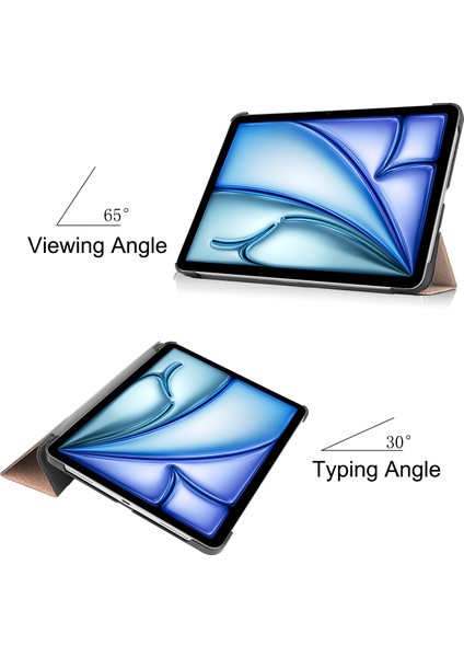 iPad Air 13 (2024) Otomatik Uyandırma uyku Üçe Katlanmış Stand Deri Tablet Kılıfı (Yurt Dışından) indirimleri