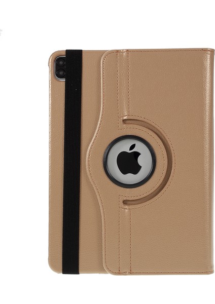 iPad Air 11 (2024) AIR (2020 2022) Döner Standlı Deri Benzersiz Daire Içi Boş Tam Tablet Kılıfı (Yurt Dışından)