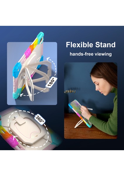 iPad Air 13 (2024) stand Silikon Pc Tablet Kılıfı (Yurt Dışından)