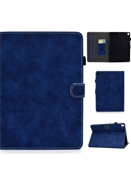Düz ​​renk Kart Yuvası iPad 10.2 (2019 2020 2021) Flip Deri Koruyucu Standı Tablet Kılıfı (Yurt Dışından)