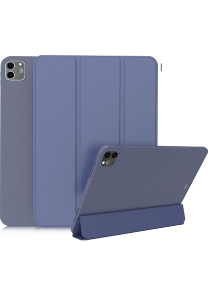 iPad Pro 11 (2022 2021 2020) Üç Katlı Stand Koruyucu Akıllı Uyandırma uyku Tpu Deri Tablet Kılıfı (Yurt Dışından)