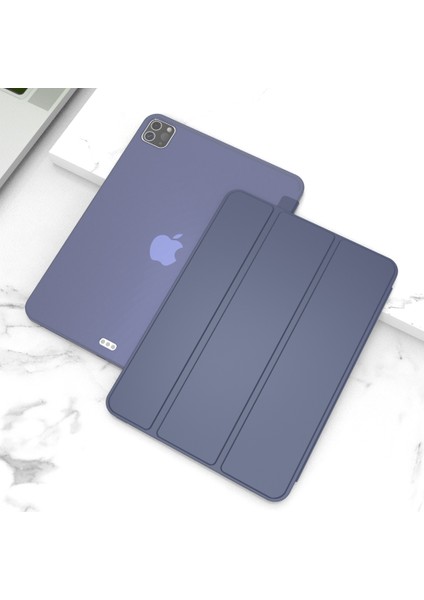 iPad Pro 11 (2022 2021 2020) Üç Katlı Stand Koruyucu Akıllı Uyandırma uyku Tpu Deri Tablet Kılıfı (Yurt Dışından)