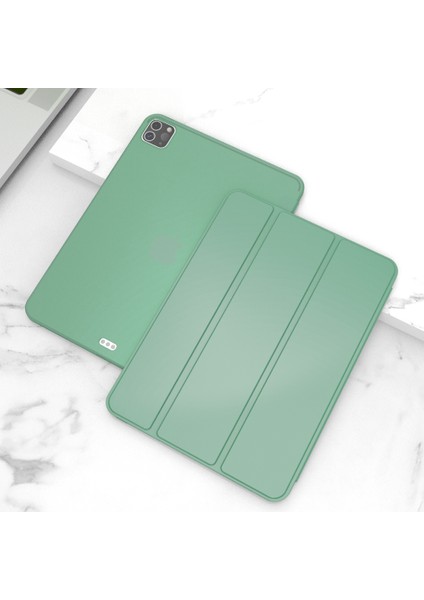 iPad Pro 11 Inç (2021) Otomatik Uyandırma uyku Üçe Katlanmış Stand Tpu Deri Koruyucu Gece Yarısı i Tablet Kılıfı (Yurt Dışından) indirimleri