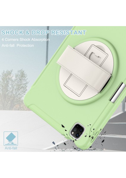 El Kayışı Pc Silikon Air 11 (2024) AIR (2020 2022) MATCHA Green Standı Tablet Kılıfı (Yurt Dışından)
