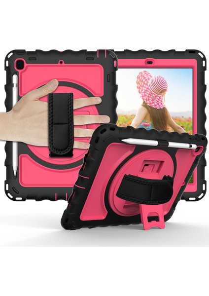 iPad Pro 9 7 Inç ipad 9 7 INÇ(2017 2018) IPAD Air 2 360 Derece Dönen Tekme Standı Silikon Pc Tablet Kılıfı (Yurt Dışından)