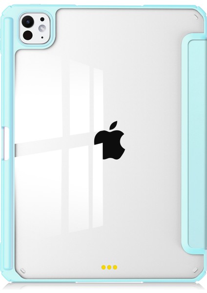 iPad Pro 11 (2024) Pu Deri Tpu Akrilik Kalem Yuvalı Tablet Kılıfı (Yurt Dışından)
