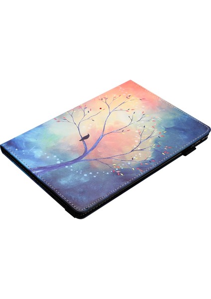 iPad Mini (2019) 7.9 Inç mini 4 mini 3 mini 2 mini Pu Deri Desen Baskı Standı Ağacı Tablet Kılıfı (Yurt Dışından)