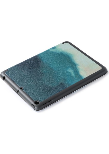 Desen Baskı Deri Stand Koruyucu iPad 10.2 Kalem Yuvası (2019 2020 2021) bej Tablet Kılıfı (Yurt Dışından)