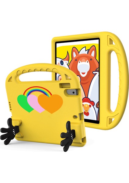 iPad Air (2013) AIR 2 Eva Koruyucu Aşk Kalp Desenli Palmiye Şeklinde Tutma Saplı stand Tablet Kılıfı (Yurt Dışından)