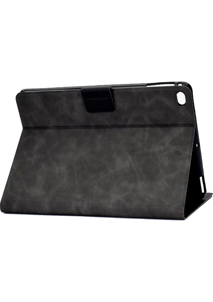 iPad Air (2013) AIR 2 Sığır Derisi Doku Pu Deri Folio Çevirin Iyi Koruma Kart Tutuculu Stand Tablet Kılıfı (Yurt Dışından)