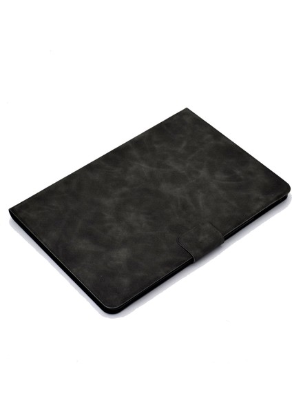 iPad Air (2013) AIR 2 Sığır Derisi Doku Pu Deri Folio Çevirin Iyi Koruma Kart Tutuculu Stand Tablet Kılıfı (Yurt Dışından)