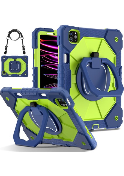 iPad Pro 11 (2020 2021 2022 2018) AIR (2022 2020) stand Lacivert Tablet Kılıfı (Yurt Dışından)