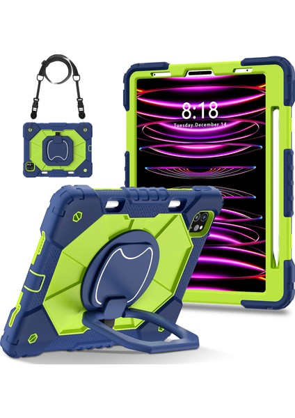 iPad Pro 11 (2020 2021 2022 2018) AIR (2022 2020) stand Lacivert Tablet Kılıfı (Yurt Dışından)