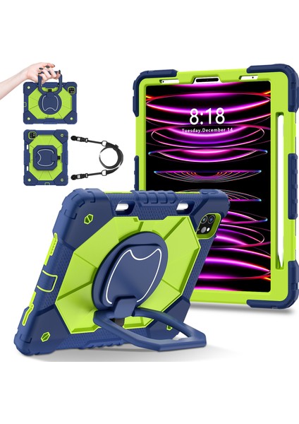 iPad Pro 11 (2020 2021 2022 2018) AIR (2022 2020) stand Lacivert Tablet Kılıfı (Yurt Dışından)