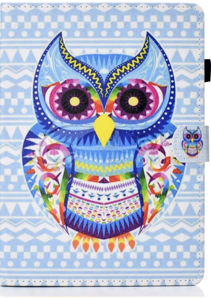 Desen Baskı Deri Kart Tutucu iPad Pro 11 Inç (2021) AIR 11 (2024) OWL Kabuğu Tablet Kılıfı (Yurt Dışından)