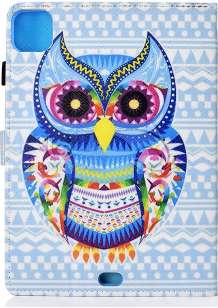Desen Baskı Deri Kart Tutucu iPad Pro 11 Inç (2021) AIR 11 (2024) OWL Kabuğu Tablet Kılıfı (Yurt Dışından)