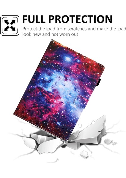 Desenli Deri Stand iPad 9 7 Inç (2017 2018) Smart Cosmos Tablet Kılıfı (Yurt Dışından) fiyatları
