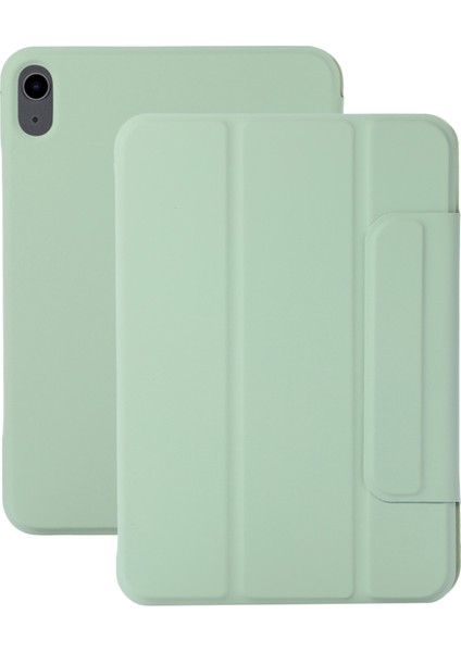 iPad Air 13 (2024) Manyetik Toka Standı Folyo Pu Deri Otomatik Uyandırma uyku Matcha Tablet Kılıfı (Yurt Dışından)