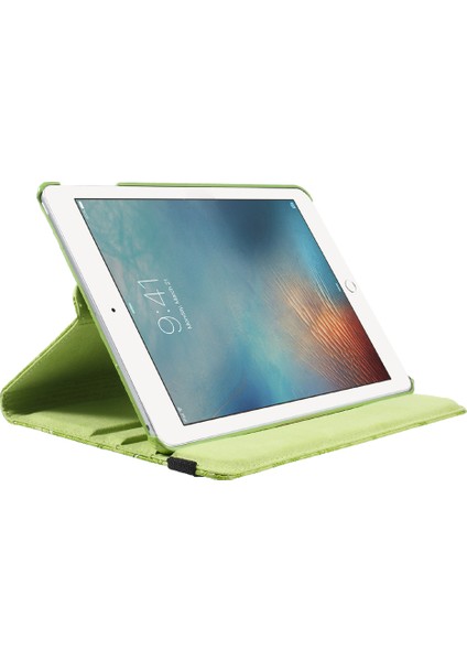 Asma Desenli 360 Derece Döner Deri Stand iPad 9 7 Inç (2018) 9 7 Inç (2017) Tablet Kılıfı (Yurt Dışından)