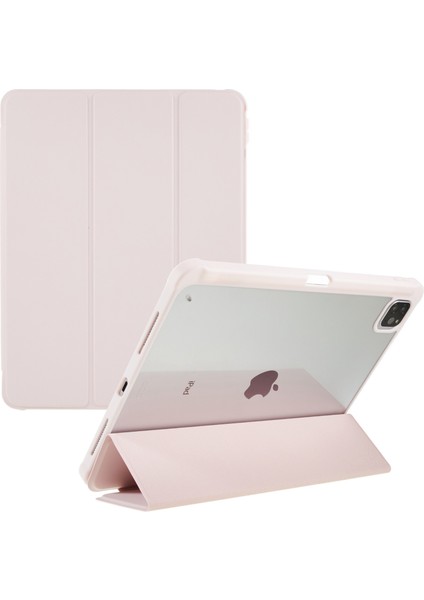 iPad Pro 12.9 Üç Katlı Stand Pu Deri Tpu Akrilik Ince Tablet Kılıfı (Yurt Dışından)