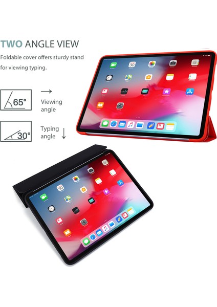 Üç Katlı Stand Silikon Pu Deri iPad Pro 11 Inç (2021) Tablet Kılıfı (Yurt Dışından) modelleri