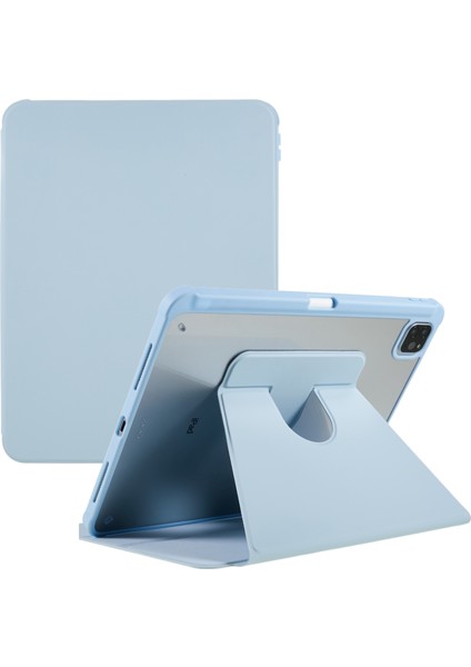 iPad Pro 11 Pu Deri Tpu Akrilik Döner Destek Standlı Düşme Önleyici Koruyucu Tablet Kılıfı (Yurt Dışından)