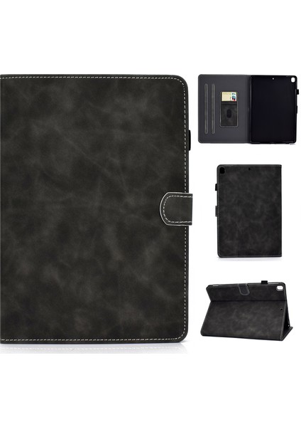 Düz ​​renk Kart Yuvası iPad 10.2 (2019 2020 2021) Flip Deri Koruyucu Standı Tablet Kılıfı (Yurt Dışından)