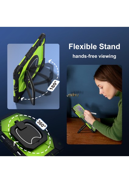 iPad Pro 13 (2024) Stand Case Silikon Pc Tablet Kılıfı (Yurt Dışından)