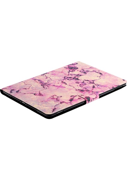 Desen Baskı Deri iPad 10.2 (2019 2020 2021) Folio Smart Kart Tutuculu Stand Mermer Tablet Kılıfı (Yurt Dışından)