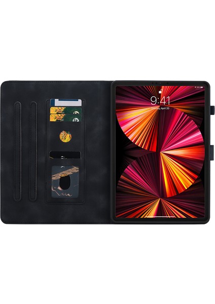 iPad Pro 11 Inç (2018 2020 2021 2022) AIR 11 (2024) Zambak Çiçeği Tamlı Stand Tablet Kılıfı (Yurt Dışından)