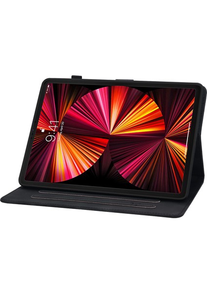 iPad Pro 11 Inç (2018 2020 2021 2022) AIR 11 (2024) Zambak Çiçeği Tamlı Stand Tablet Kılıfı (Yurt Dışından)
