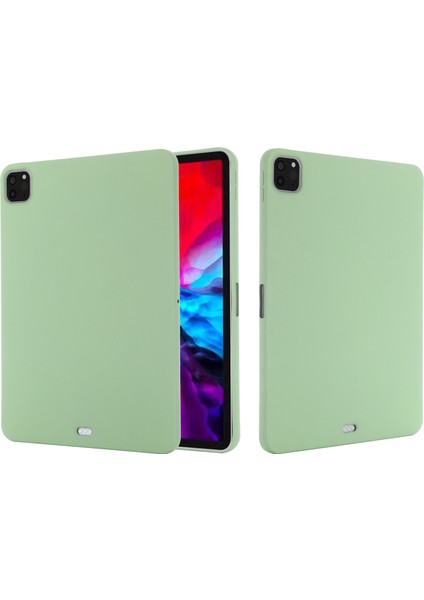 Düz ​​renk Sıvı Silikon iPad Pro 11 Inç (2022 2020 2018) YEŞIL Tablet Kılıfı (Yurt Dışından)