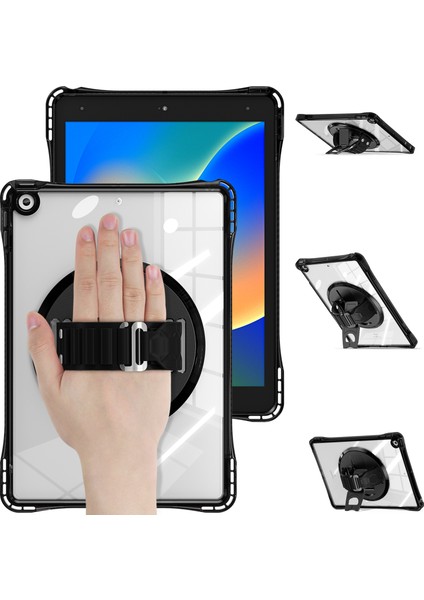iPad 10.2 (2021 2020) El Kayışı Standı Pc Tpu Akrilik Tablet Kılıfı (Yurt Dışından)